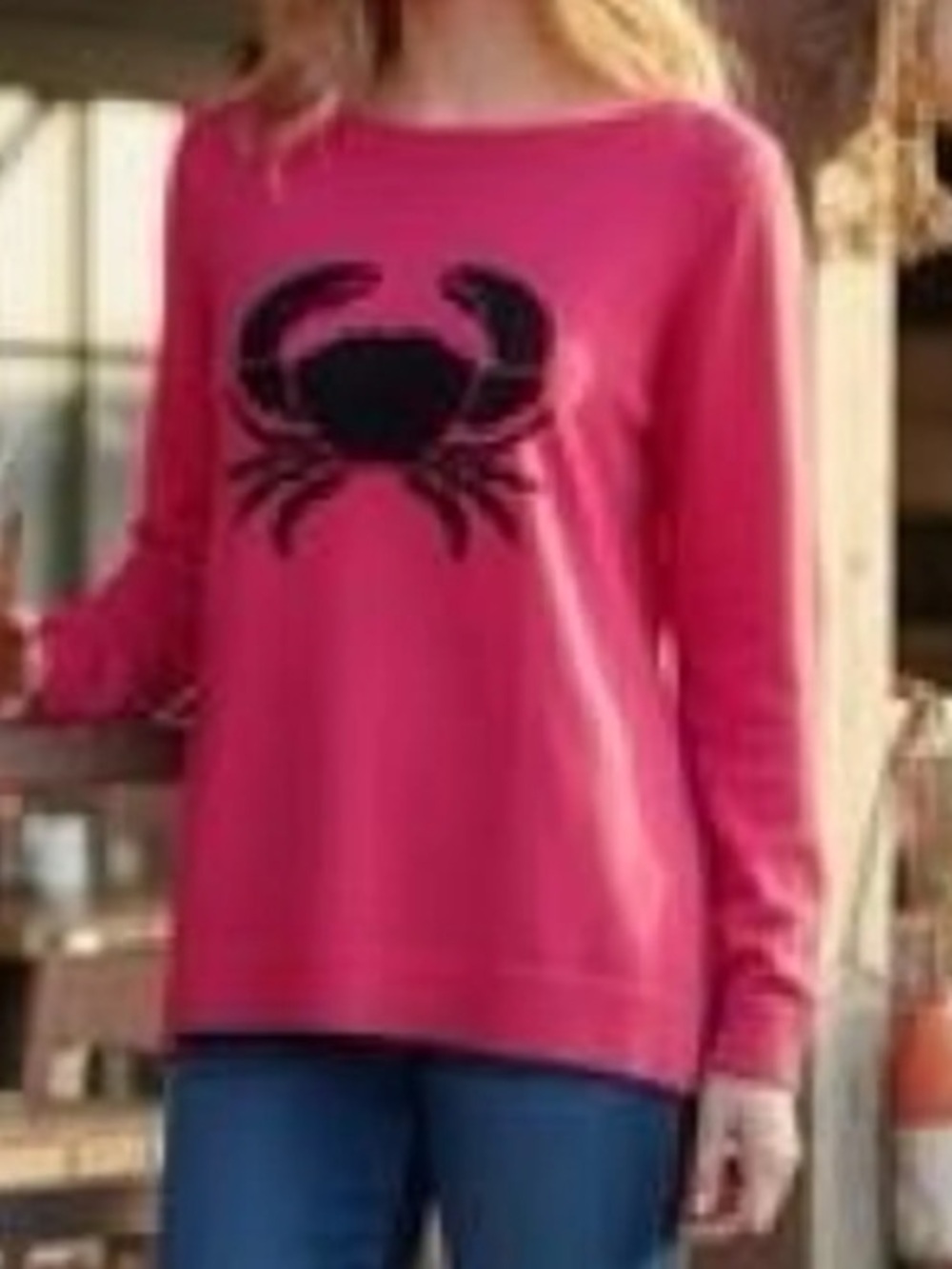 Talbots red crab sweater sp new nwt